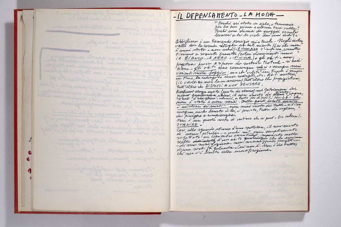 Il depensamento e la moda - Archivio Carmelo Bene